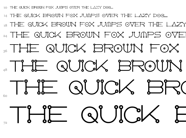 Anglo Celestial font waterfall